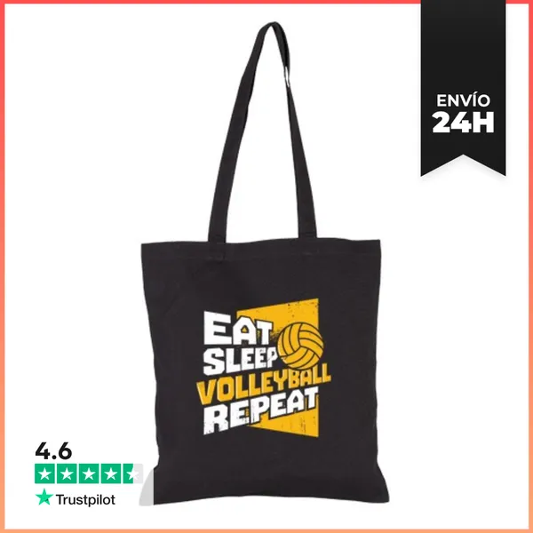 Bolsa De Tela Comer Dormir Voleibol Repetir LaTostadora