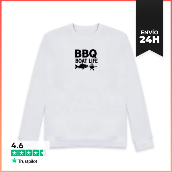 Sudadera Unisex Vida En Barco De Barbacoa Pescado Y Barbacoa