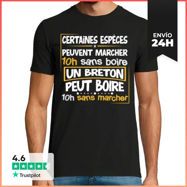 Camiseta Hombre Clásica Bretaña Región De La Ciudad Bretona Fra