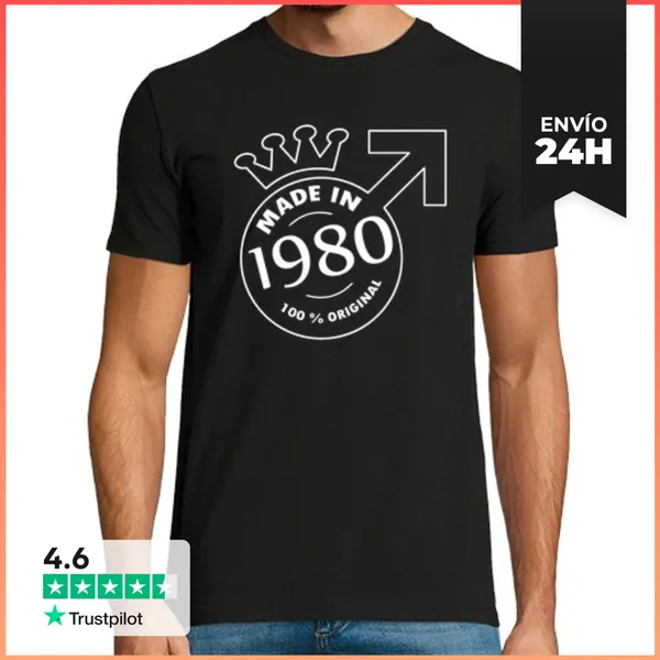 Camiseta Hombre Clásica MADE IN 1980 LaTostadora