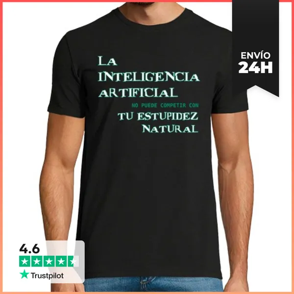 Camiseta Hombre Clásica La Inteligencia Artificial LaTostadora