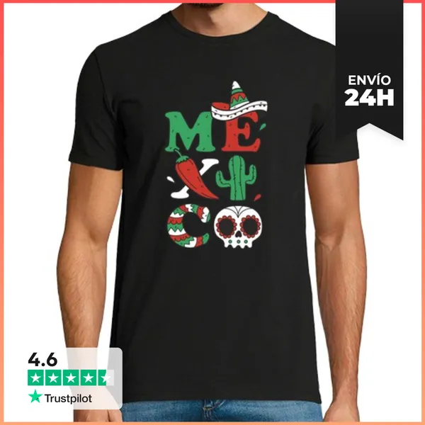 Camiseta Hombre Clásica México Elementos LaTostadora