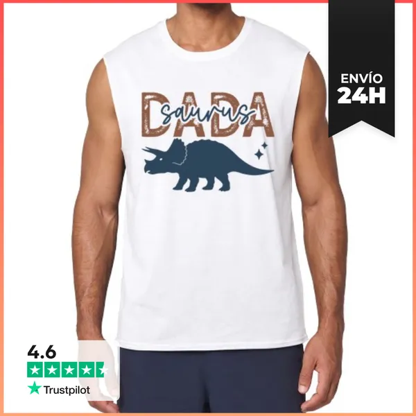 Camiseta Sin Mangas DADA SAURUS TRICERATOPS LaTostadora