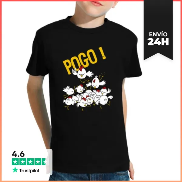 Camiseta Clásica Para Niños Niño, Manga Corta, Negra LaTostadora