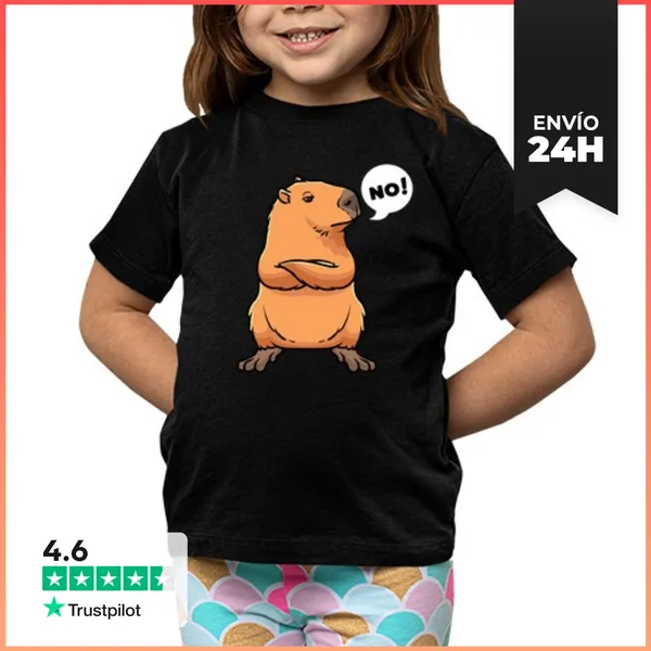 Camiseta Clásica Para Niños Carpincho Gigante Cavy Roedor