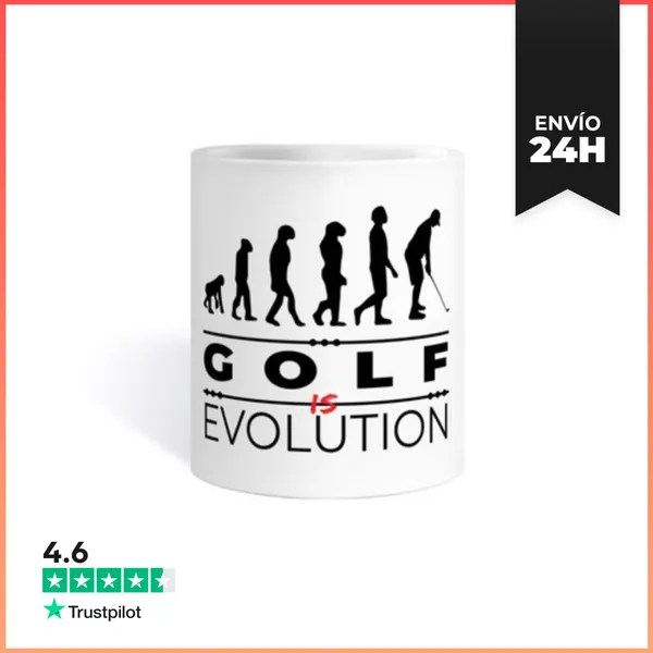 Taza El Golf Es Evolución Mensaje Humor LaTostadora
