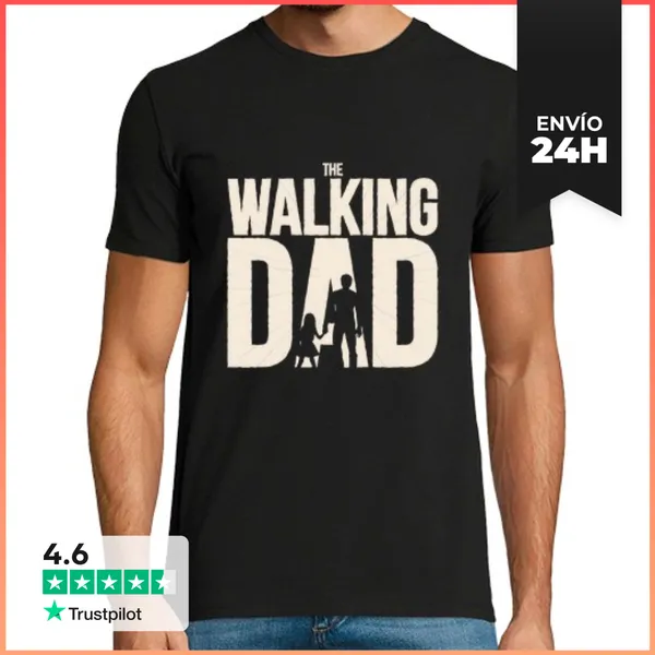 Camiseta Hombre Clásica El Papá Caminando Regalo Humor Papá De
