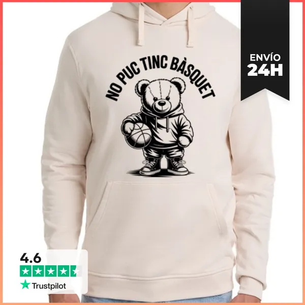 Sudadera Unisex Con Capucha No Puc Tinc Bàsquet LaTostadora