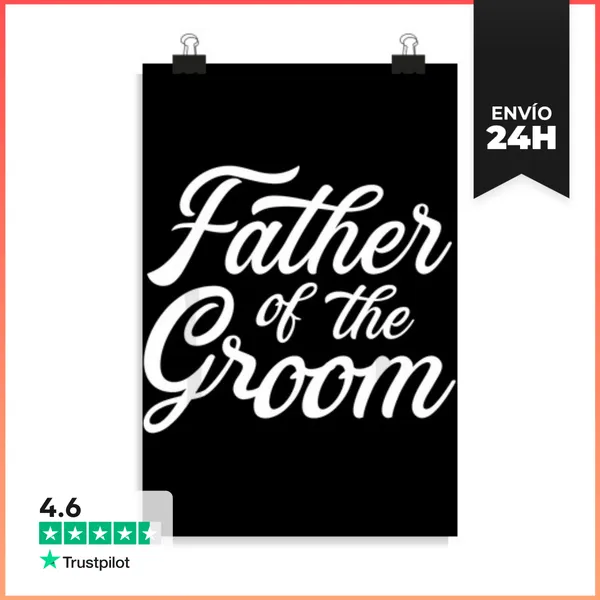 Póster Vertical Regalo Para El Padre Del Novio LaTostadora