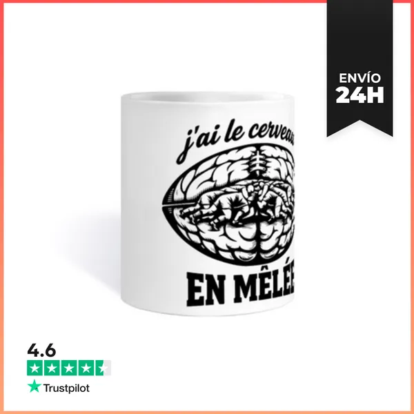 Taza Cerebro En Melé - Humor De Rugby LaTostadora