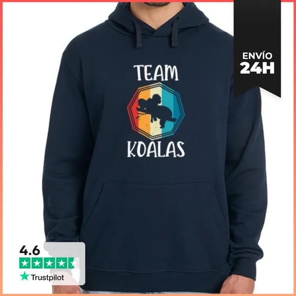 Sudadera Unisex Con Capucha Equipo De Koalas LaTostadora