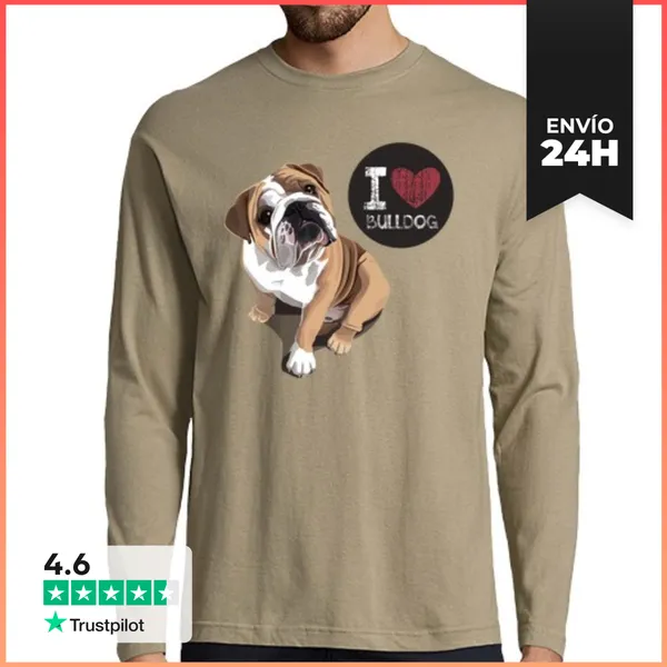 Camiseta Hombre Manga Larga BULLDOG LaTostadora