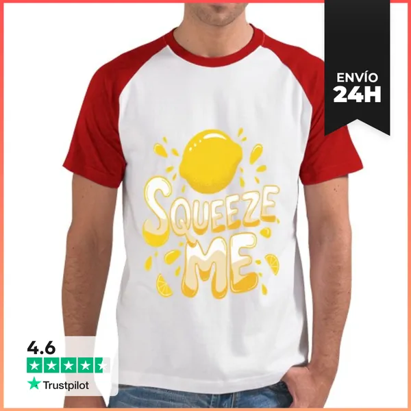 Camiseta Hombre, Estilo Béisbol Calabaza De Limón LaTostadora