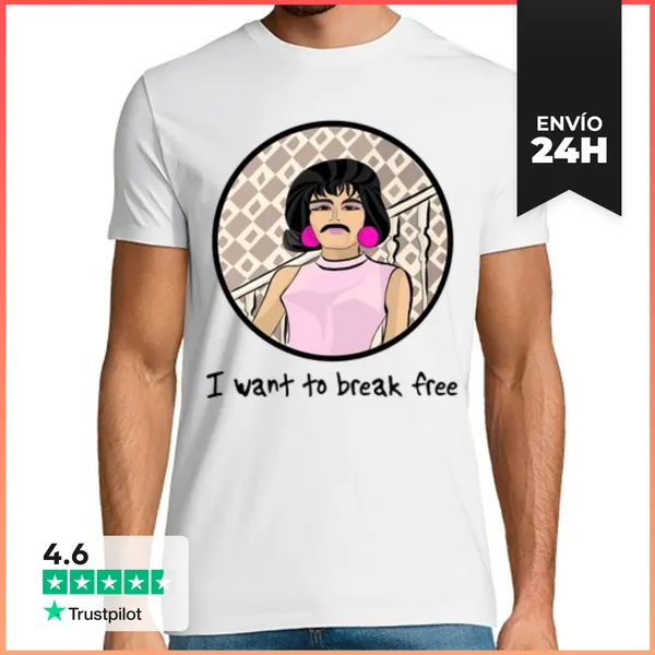 Camiseta Hombre Clásica Freddie Mercury LaTostadora