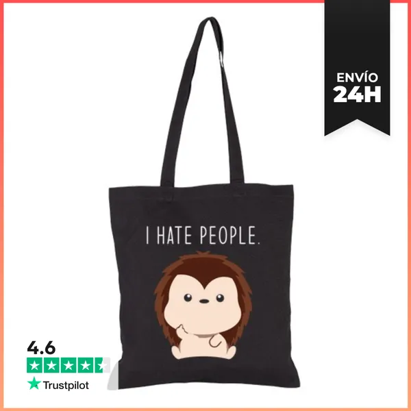 Bolsa De Tela Erizo Gracioso Diciendo Que Odio A La G LaTostadora