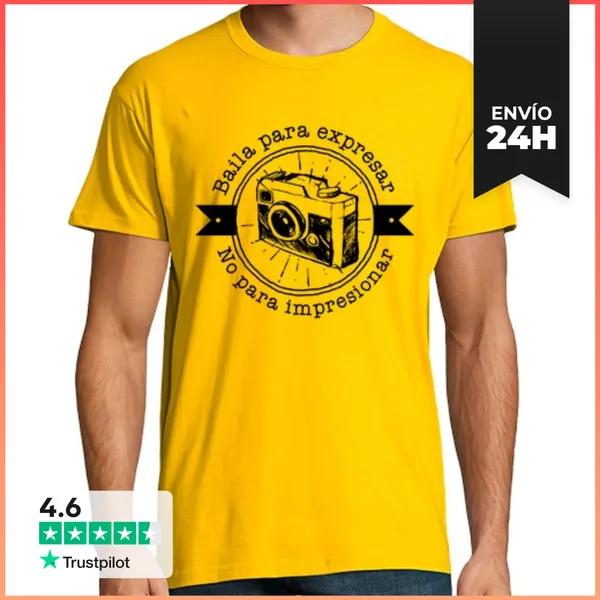 Camiseta Hombre Clásica Baila Para Expresar, No Para Impresiona