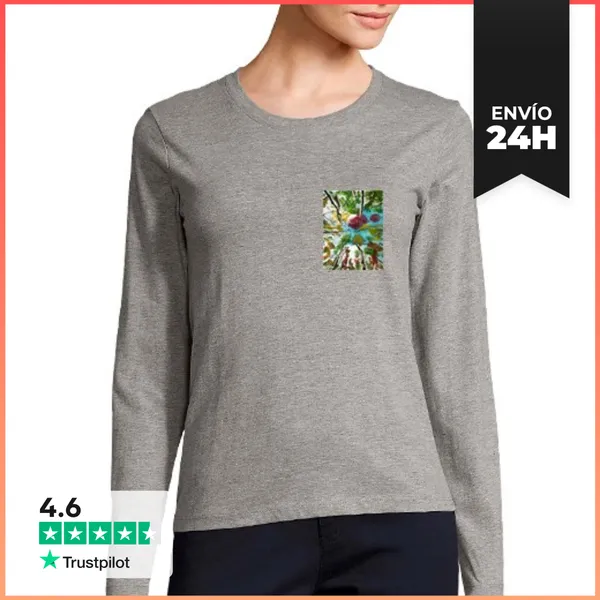 Camiseta Mujer Manga Larga Els Dits Dels Arbres LaTostadora