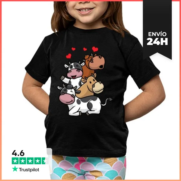 Camiseta Clásica Para Niños Vaca Ganadera Ganadera Criador De