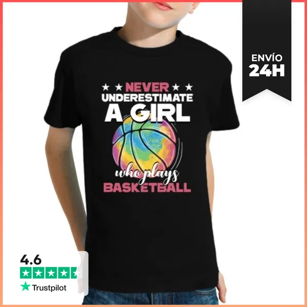 Camiseta Clásica Para Niños Nunca Subestimes A Una Chica Que