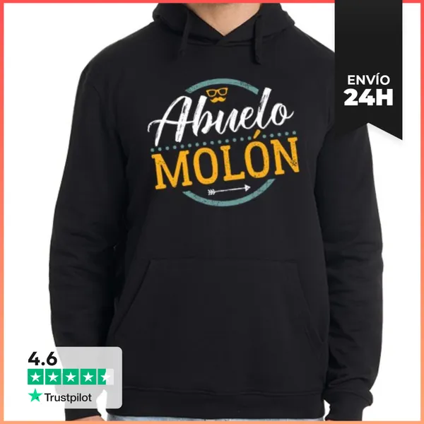 Sudadera Unisex Con Capucha Abuelo Molón Regalos Dia Del Padre