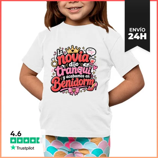 Camiseta Clásica Para Niños La Novia Dijo Tranqui Y Acabamos En