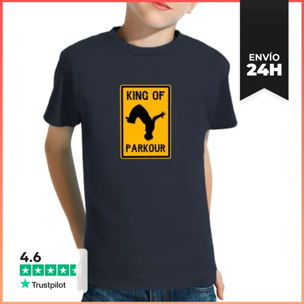 Camiseta Clásica Para Niños Rey Del Parkour LaTostadora
