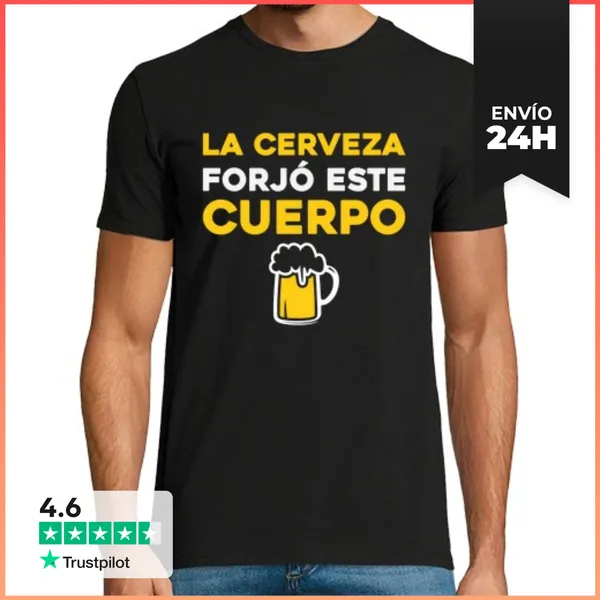 Camiseta Hombre Clásica Cerveza Forjó Cuerpo Hombre Divertidas
