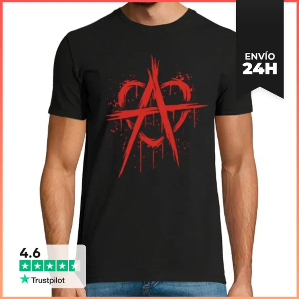 Camiseta Hombre Clásica Ama La Anarquía LaTostadora
