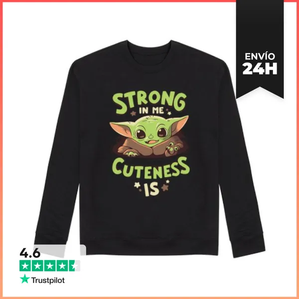 Sudadera Unisex Baby Yoda Mandalorian Fuerza Sudadera LaTostadora
