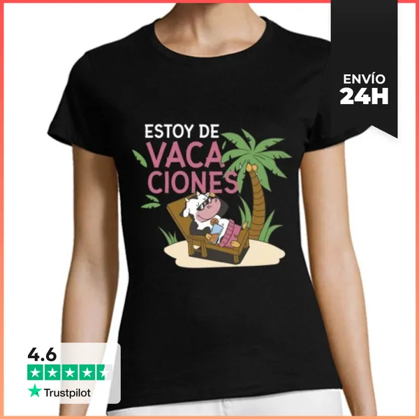 Camiseta Mujer Clásica Estoy De Vacaciones LaTostadora