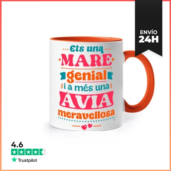 Taza De Colores Mare Genial Àvia Meravellosa LaTostadora