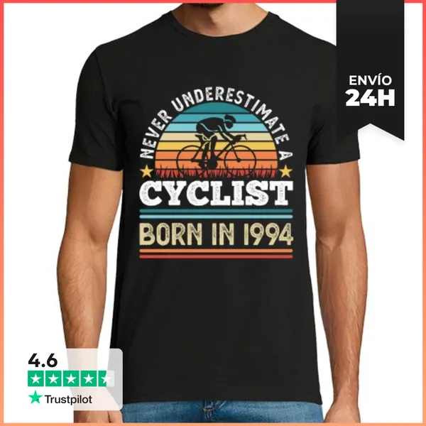 Camiseta Hombre Clásica Ciclista Nacido En 1994 Regalo De Cumpl