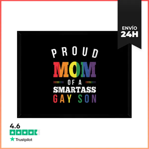 Cuadro Con Marco Horizontal Orgullosa Mamá De Un Hijo Gay