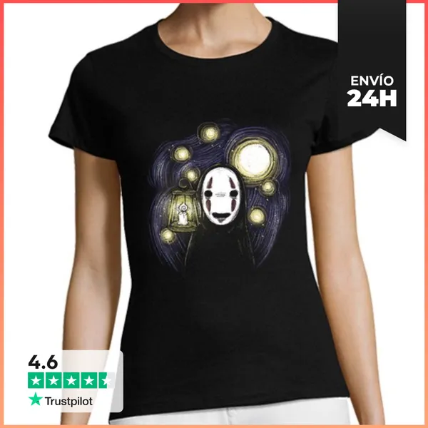 Camiseta Mujer Clásica Linterna Kaonashi LaTostadora