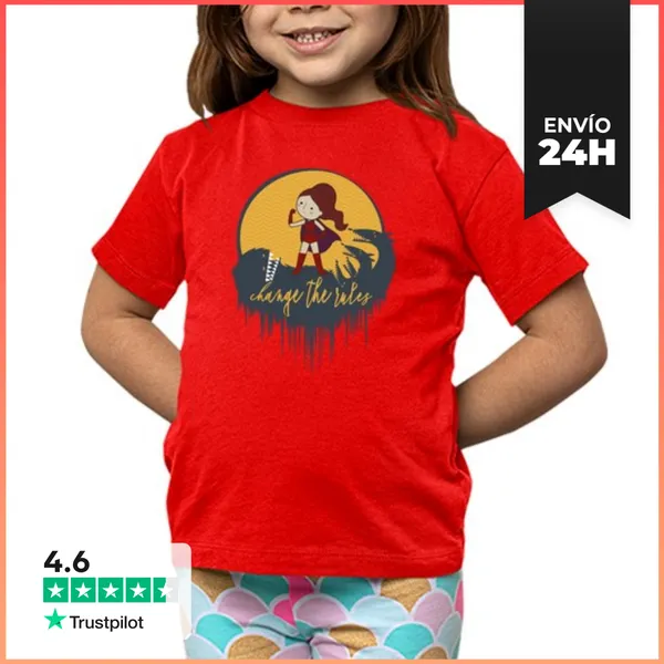 Camiseta Clásica Para Niños Change The Rules, Superwoman