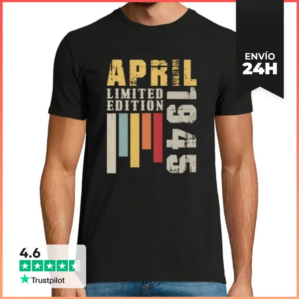 Camiseta Hombre Clásica Regalo De Cumpleaños Vintage De Abril D