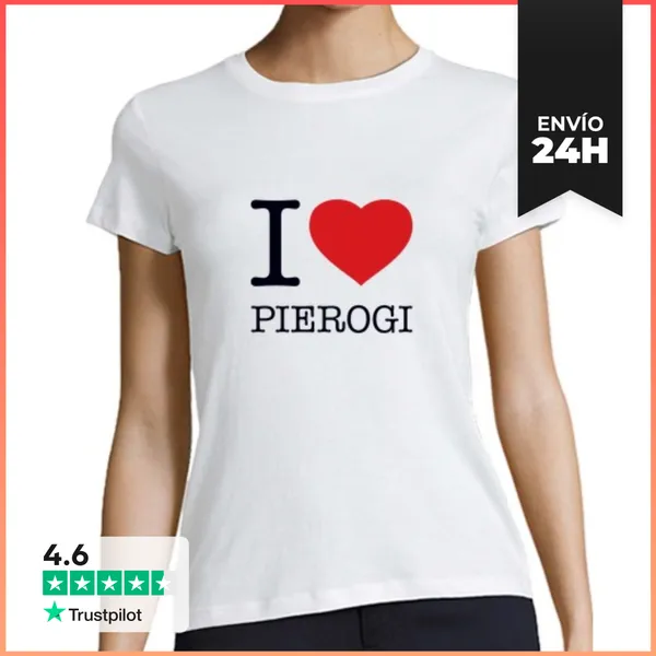 Camiseta Mujer Clásica Me Encantan Los Pierogi LaTostadora