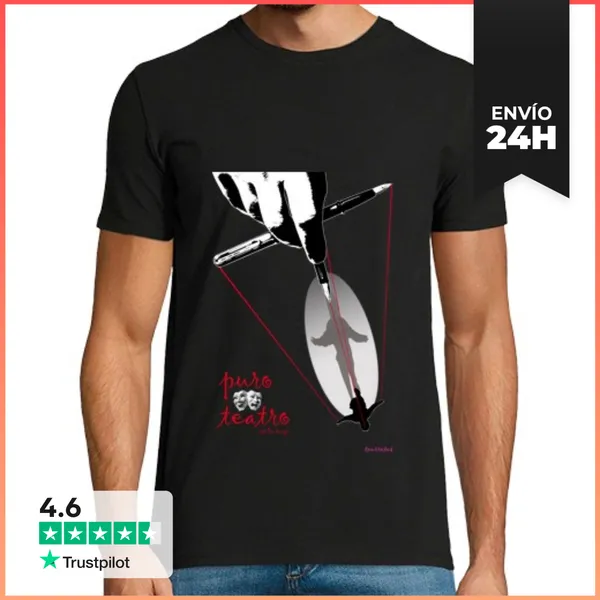 Camiseta Hombre Clásica Puro Teatro, Solo Para Tejidos Oscuros