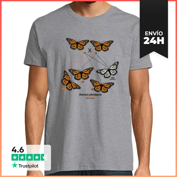 Camiseta Hombre Clásica Monarca Genética LaTostadora