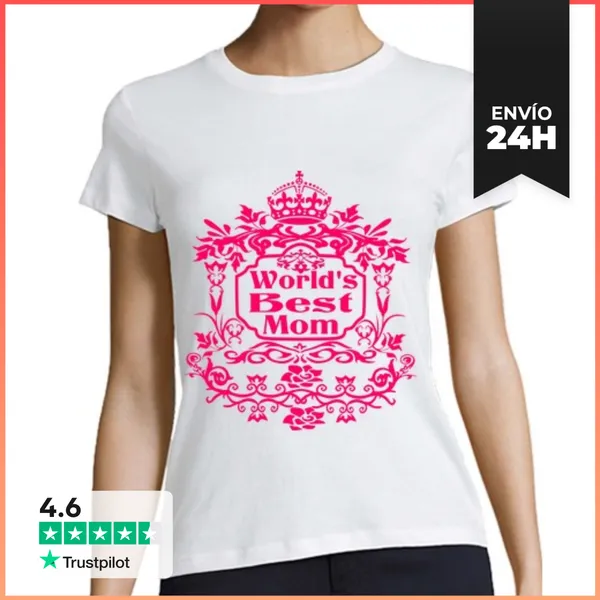 Camiseta Mujer Clásica Cooltee MEJOR MADRE DEL MUNDO.La Tostadora