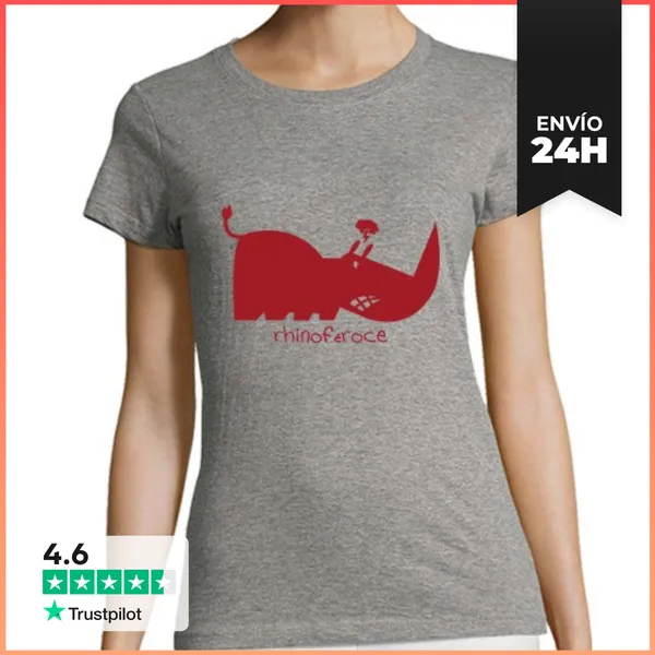Camiseta Mujer Clásica Rhinoféroce LaTostadora