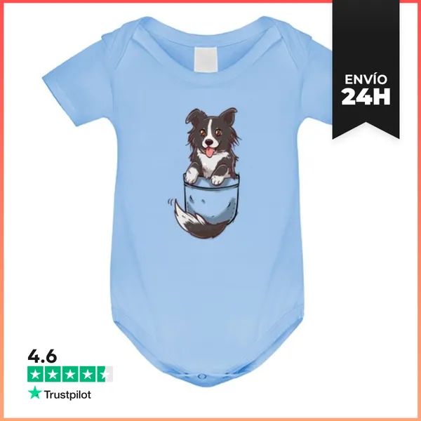 Body Bebé Perro Lindo Del Border Collie Del Bolsi LaTostadora