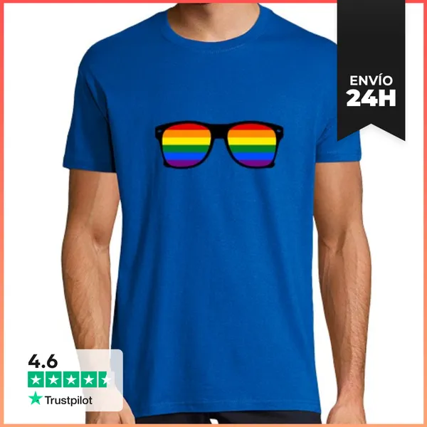 Camiseta Hombre Clásica Gay Pride Rainbow LaTostadora