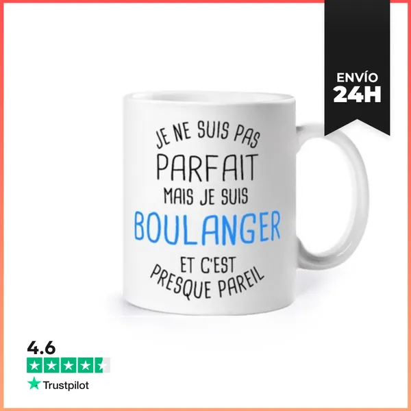Taza No Es Perfecto Pero Panadero LaTostadora