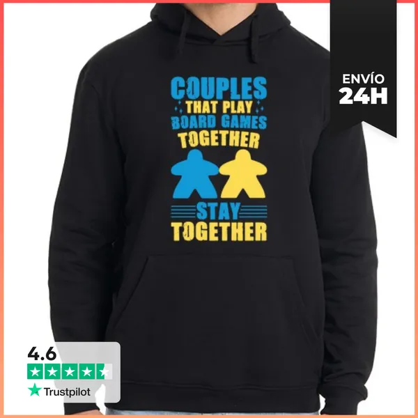 Sudadera Unisex Con Capucha Juego De Mesa Las Parejas Permanecen