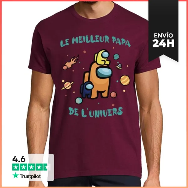 Camiseta Hombre Clásica Le Meilleur Papa Impostor I LaTostadora