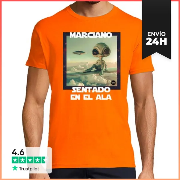 Camiseta Hombre Clásica Un Marciano Sentado En El Ala LaTostadora