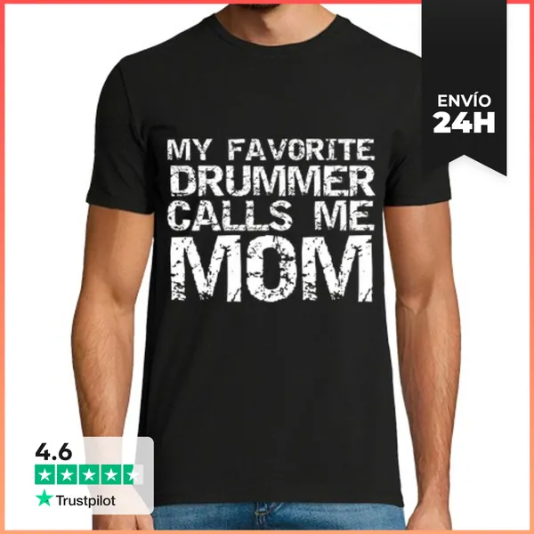 Camiseta Hombre Clásica Mamá De La Línea De Tambores De La Banda
