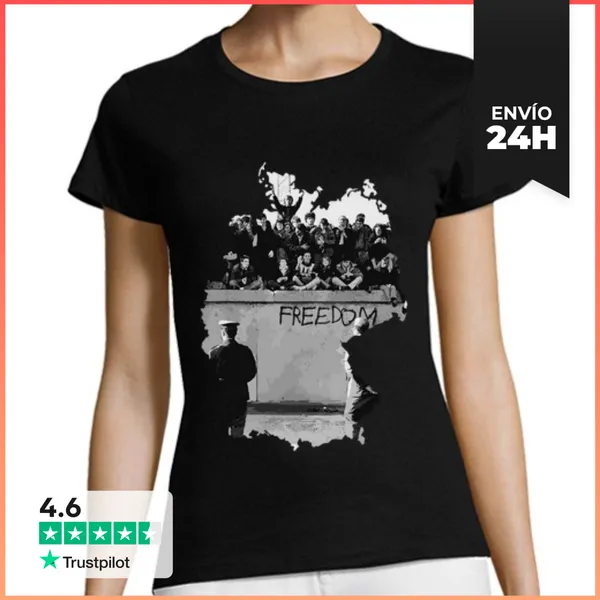 Camiseta Mujer Clásica Aniversario De La Caída Del Muro De Berlín
