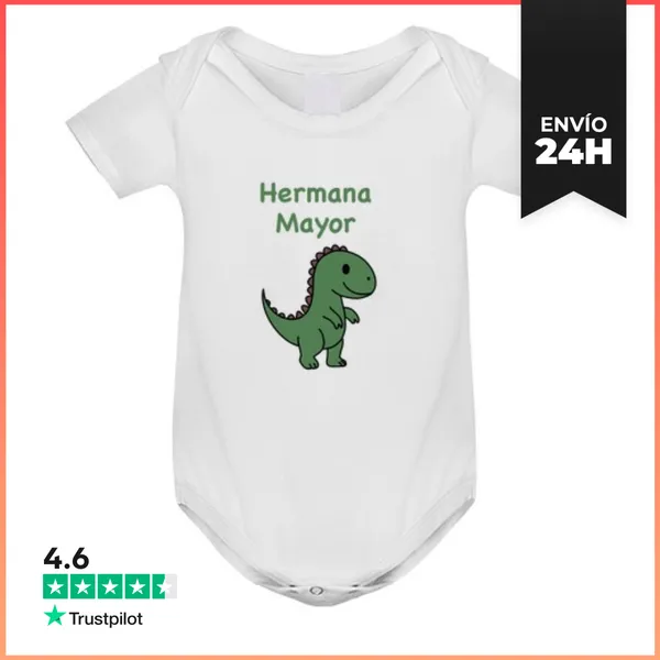 Body Bebé Hermana Mayor Dinosaurio LaTostadora
